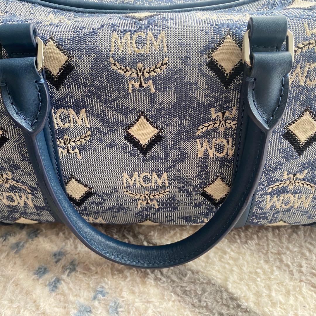 MCM ボストンバッグ 青