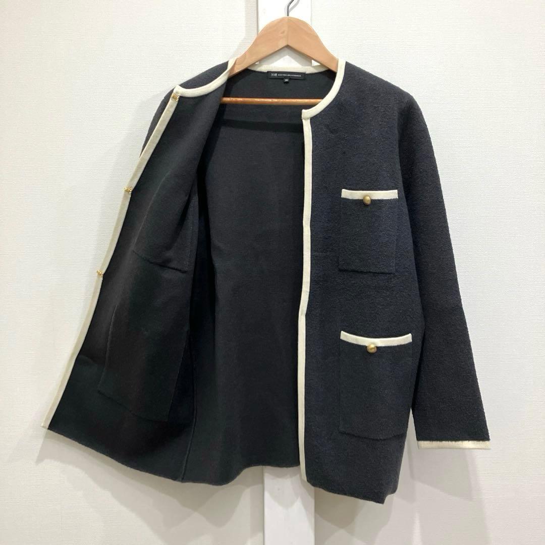 23区 ミニブークレ ニット ジャケット オンワード樫山
