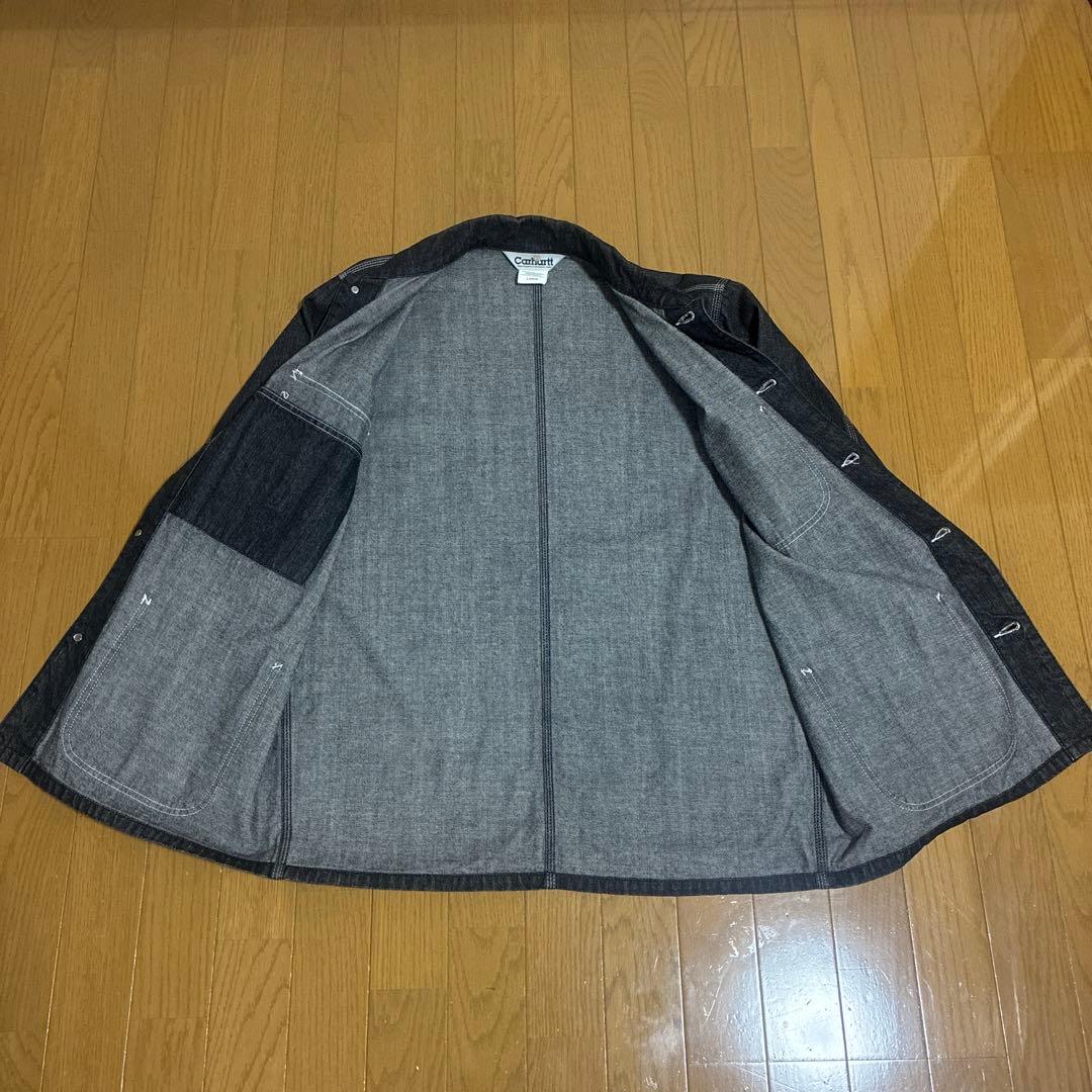★極美品★CARHARTT カバーオール BLACK denim チョアコートL