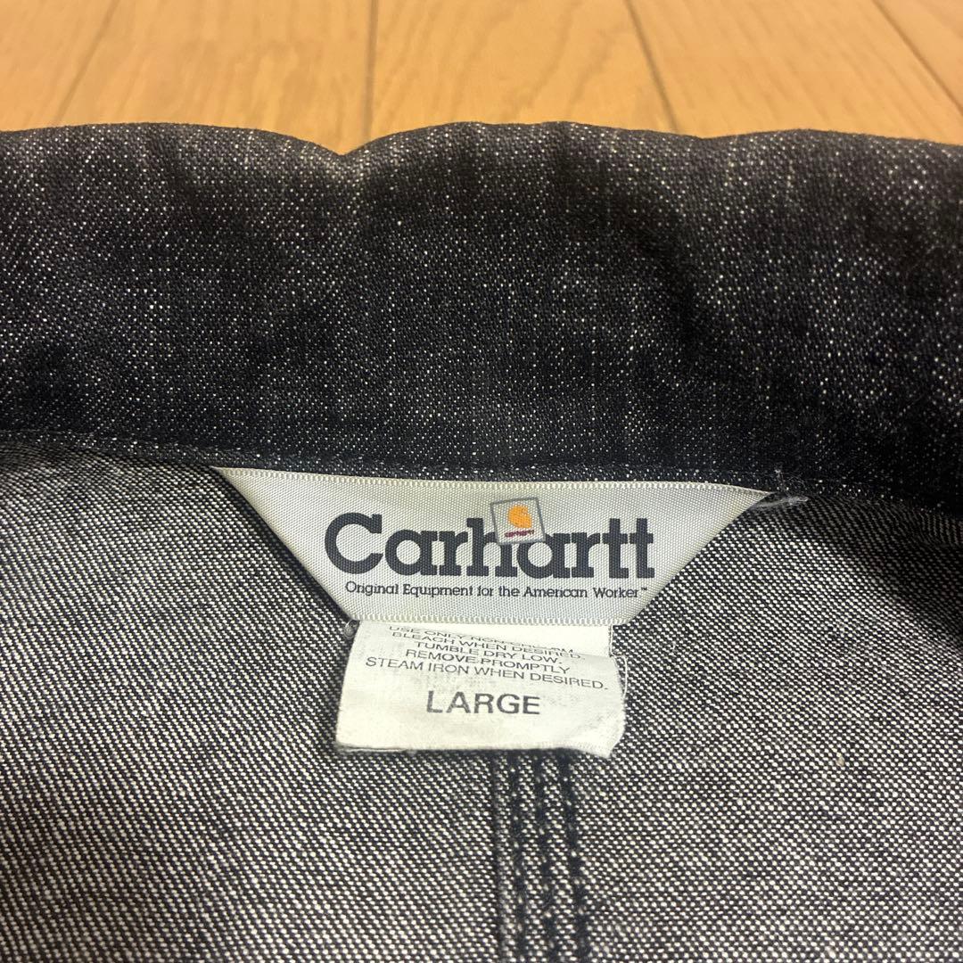 ★極美品★CARHARTT カバーオール BLACK denim チョアコートL