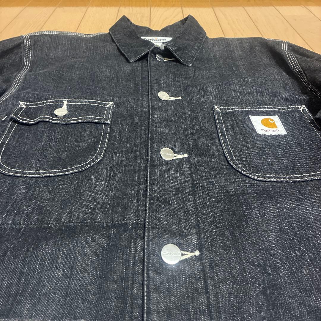 ★極美品★CARHARTT カバーオール BLACK denim チョアコートL