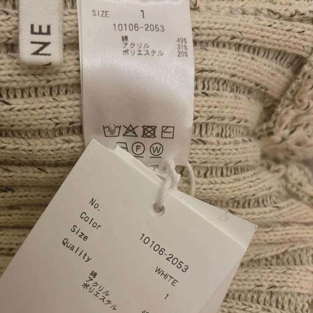 正規品　CLANE W FACE SHORT FRILLED KNIT TOPS