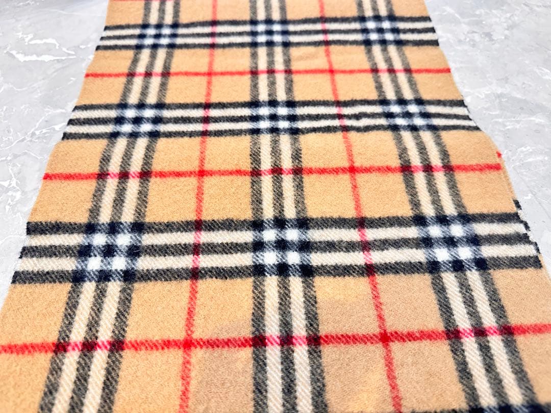 美品【バーバリー】Burberryノバチェックマフラー 100%ウール 英国製