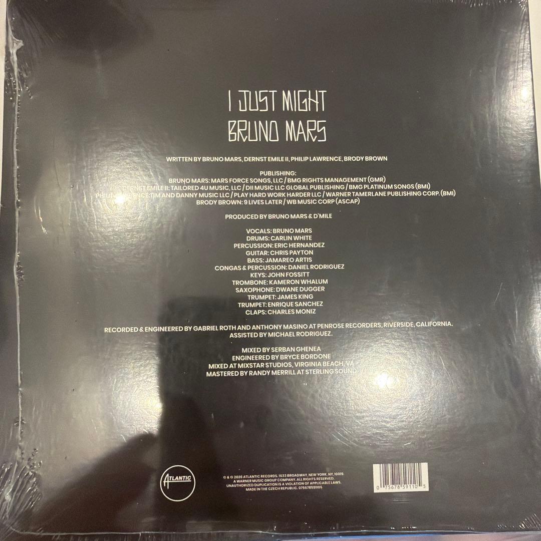 Bruno Mars I Just Might レコード 7inch 新品