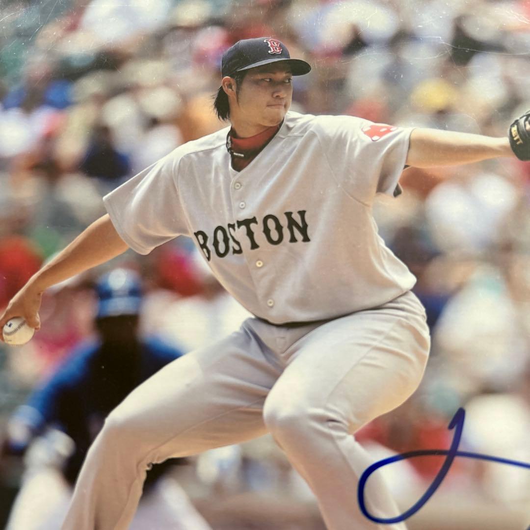MLB  田澤純一　直筆サイン入りフォト　ボストンレッドソックス　メジャーリーグ