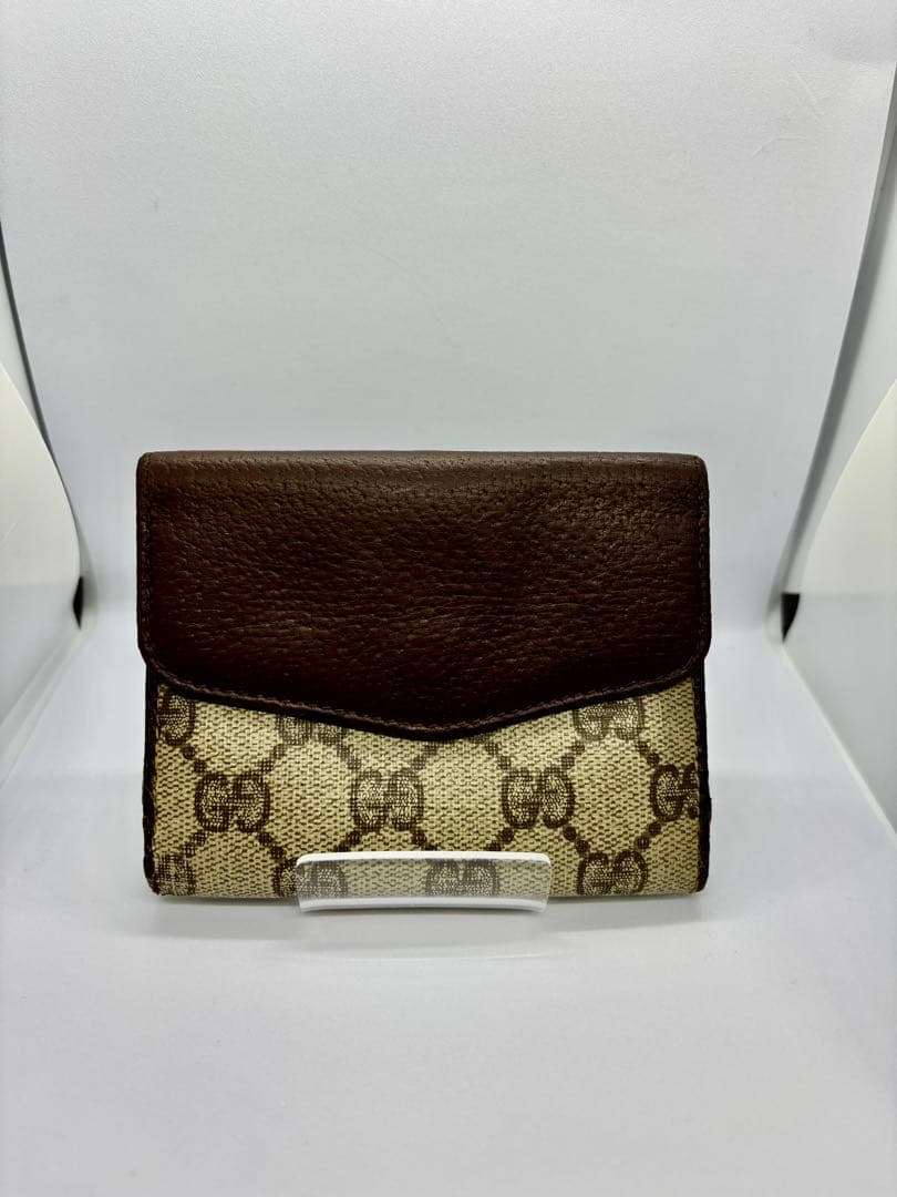 Gucci 二つ折り財布 オールドグッチブラウン/ベージュ