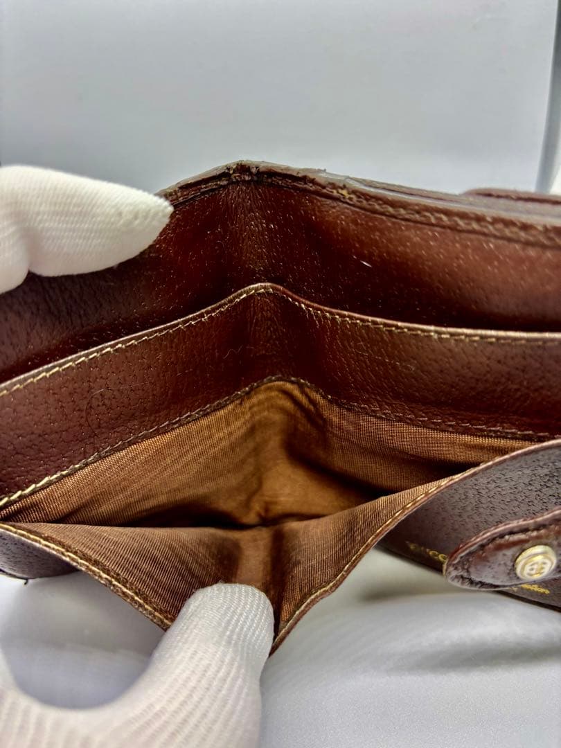 Gucci 二つ折り財布 オールドグッチブラウン/ベージュ