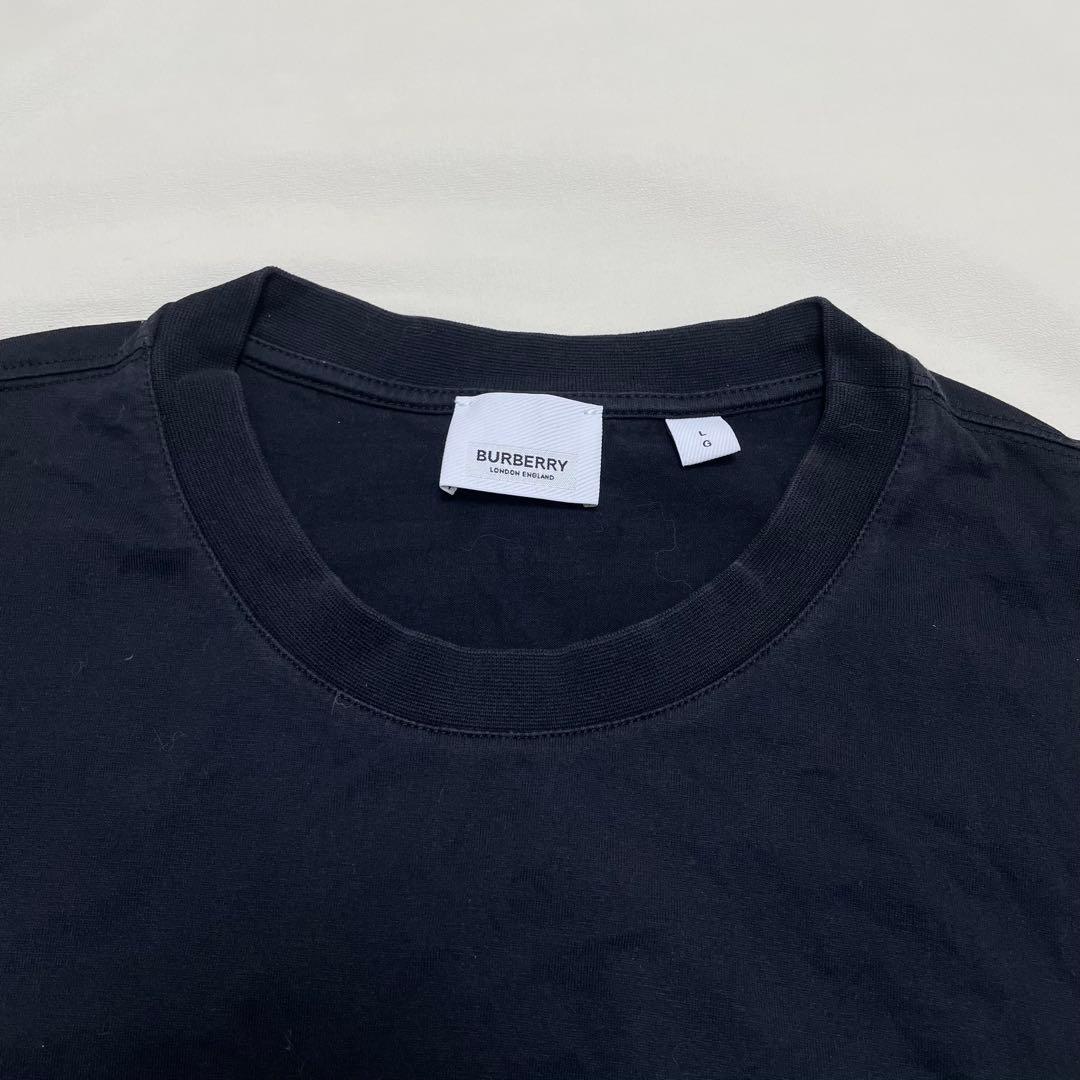バーバリー EMERSON TB エマソン ラバーロゴプリント 半袖Tシャツ 黒