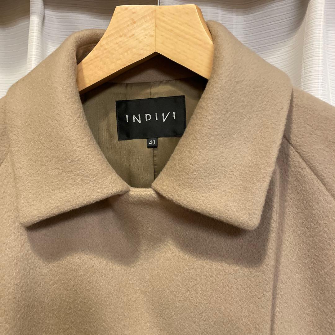 INDIVI 【ウール】トレンチ風マニッシュコート 40