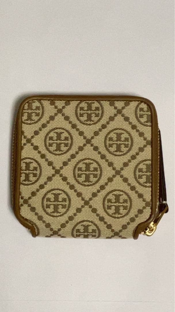 Tory Burch 二つ折り財布 ベージュ/ブラウン
