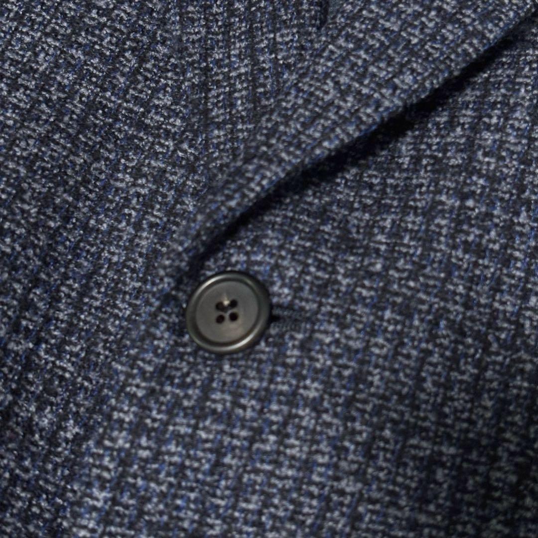 【K】Paul Smith テーラードジャケット　ネイビー　総柄　チェック