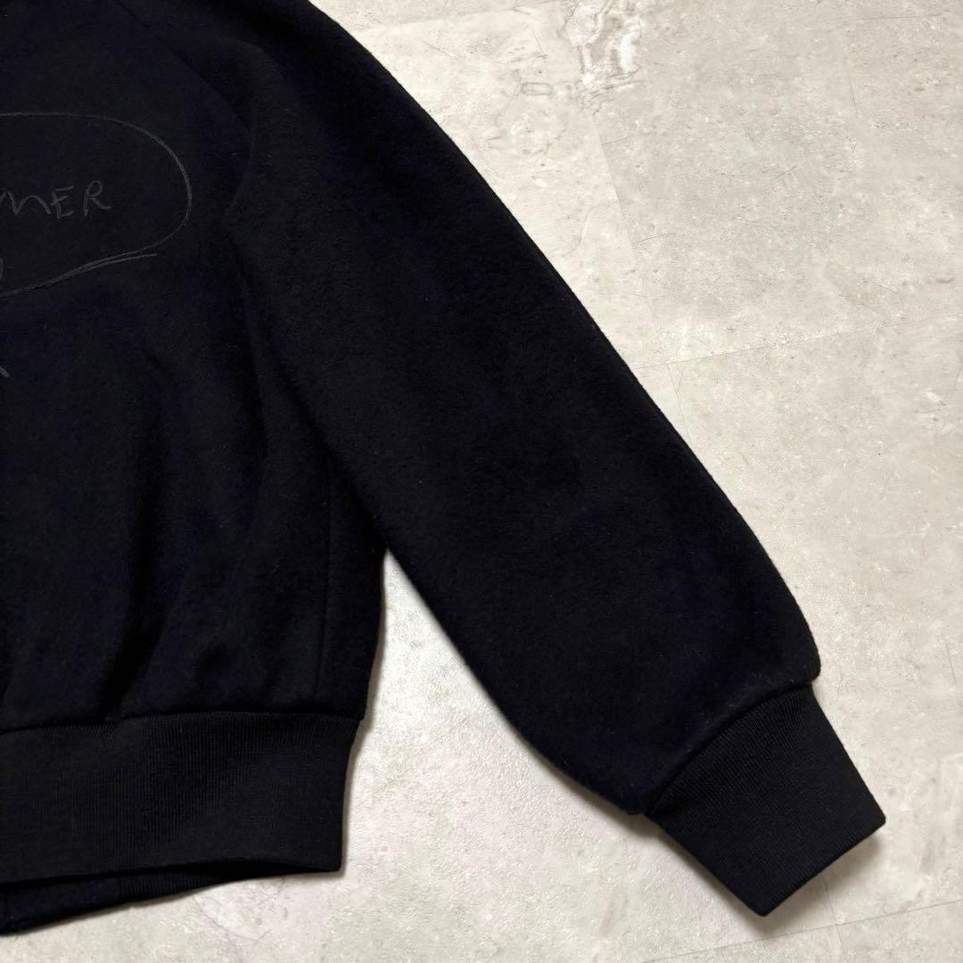 MSGM エムエスジーエム ロゴ刺繍 メルトンジャケット MA-1 ブラック