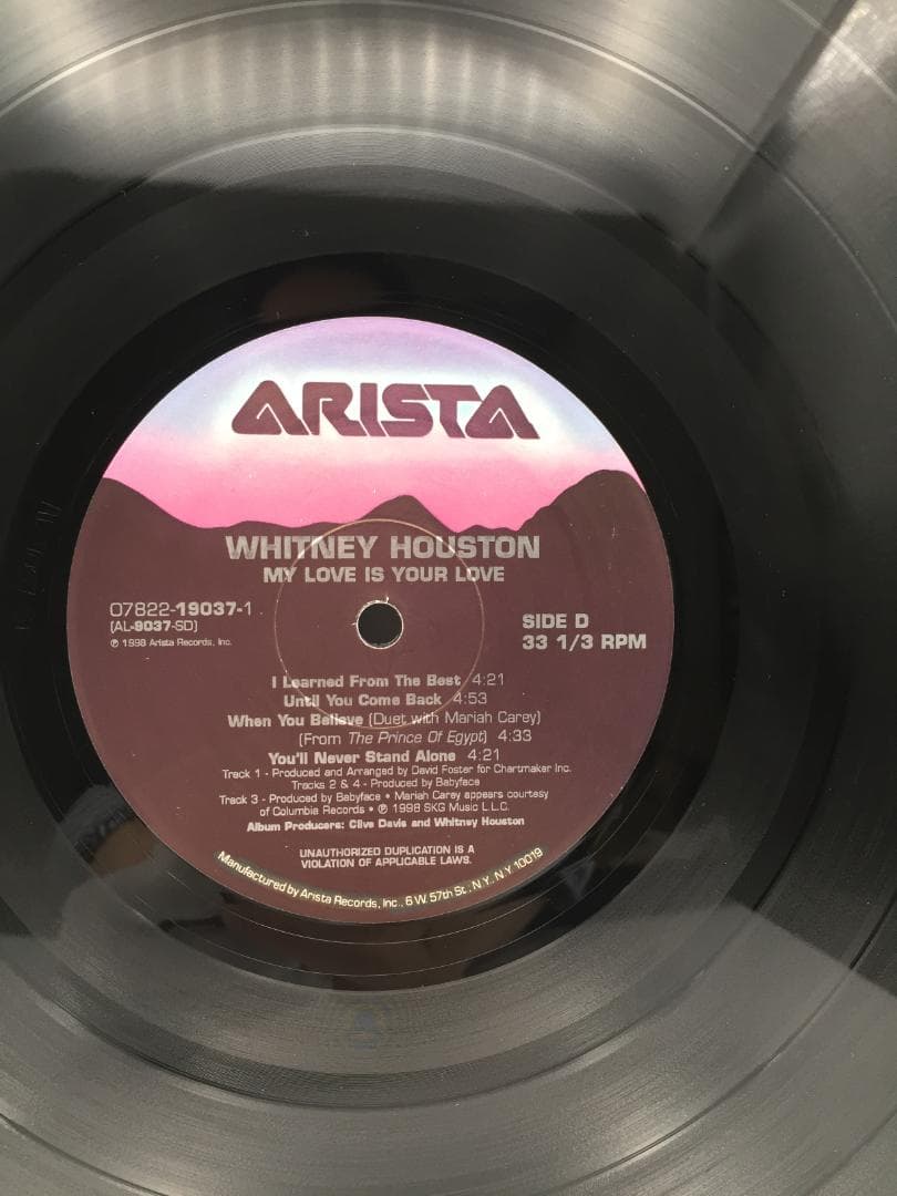 ★中古★Whitney Houston My love is your love