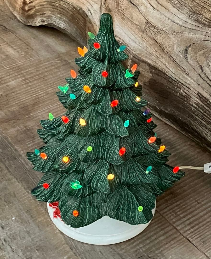 クリスマスツリー電飾かざりは点灯しますが点滅はしませんオルゴールは動きません
