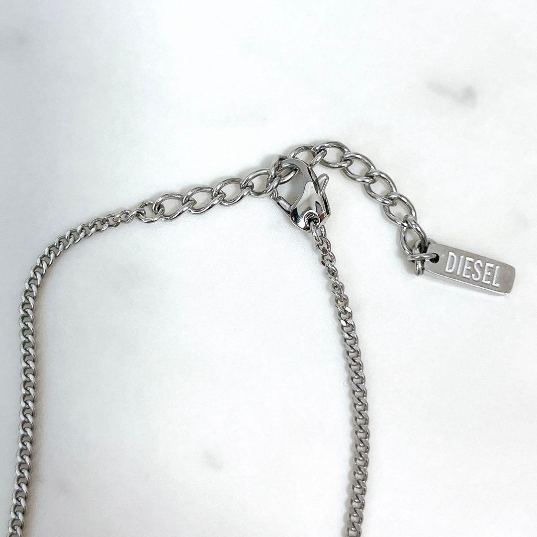 極美品✨ディーゼル ネックレス ユニセックス ゴールドロゴ スタッズ 正規品