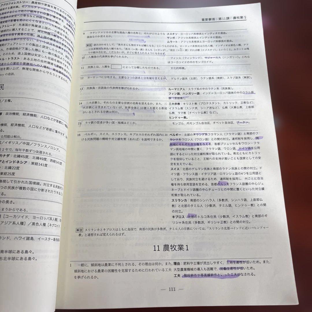鉄緑会　地理総覧 下