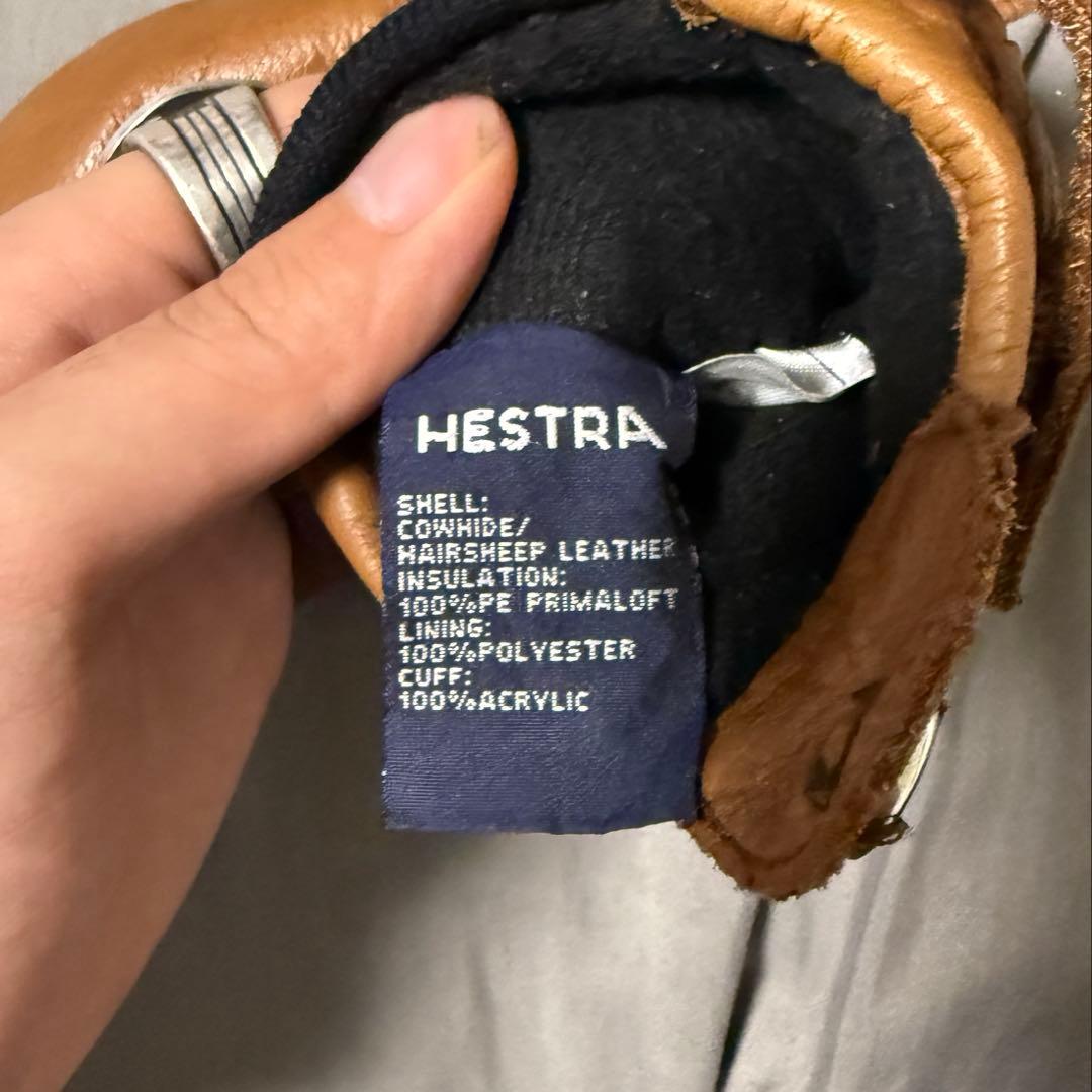 HESTRA レザー ミトン 手袋 サイズ6 スノーボード バイク