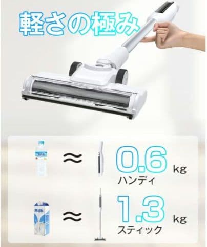 新品未使用品♥ コードレス掃除機 本体 ホワイト ハンディクリーナー スタンド付