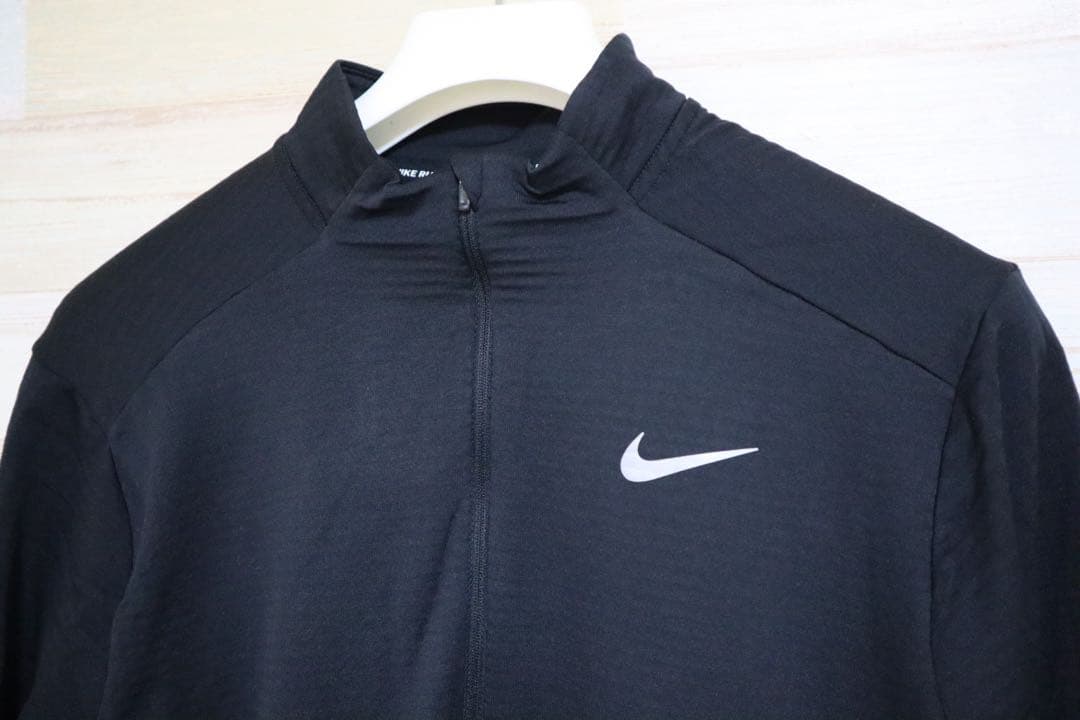 新品 ナイキ NIKE エレメント ランニング ハーフジップ 長袖シャツ　黒