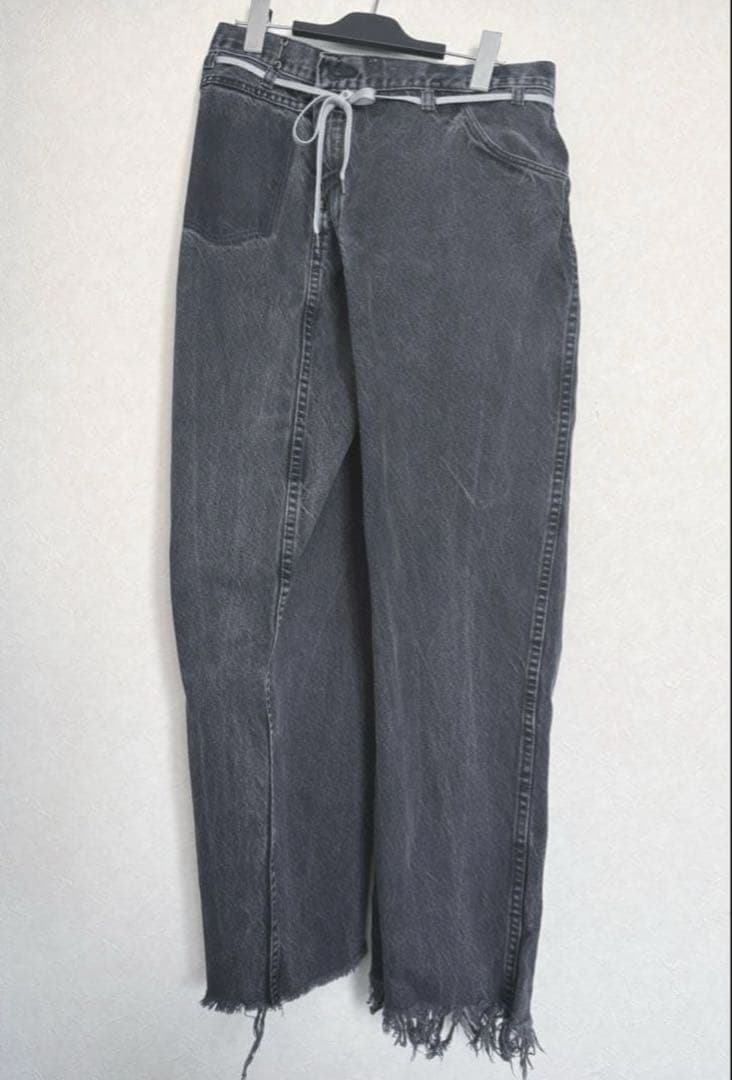 【MAISON EUREKA】リワークデニム　ブラック size S