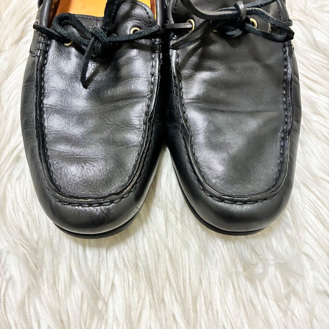 POLO ポロラルフローレン　デッキシューズ　モカシン　黒　27cm 靴