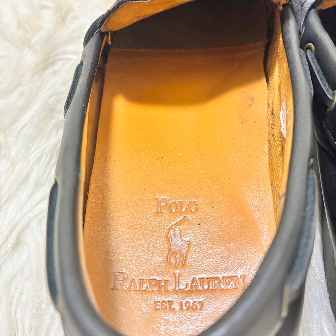 POLO ポロラルフローレン　デッキシューズ　モカシン　黒　27cm 靴