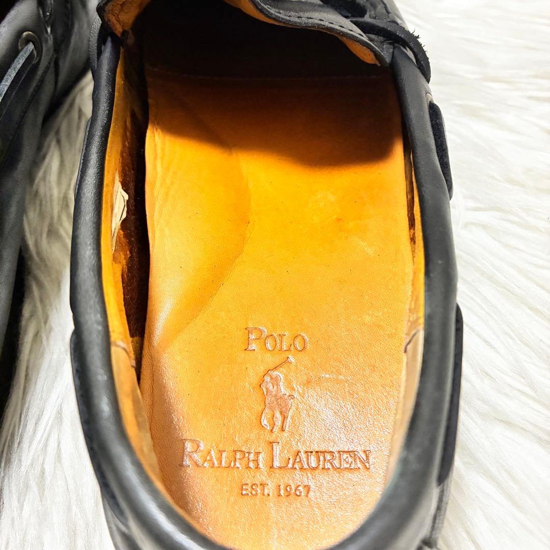 POLO ポロラルフローレン　デッキシューズ　モカシン　黒　27cm 靴
