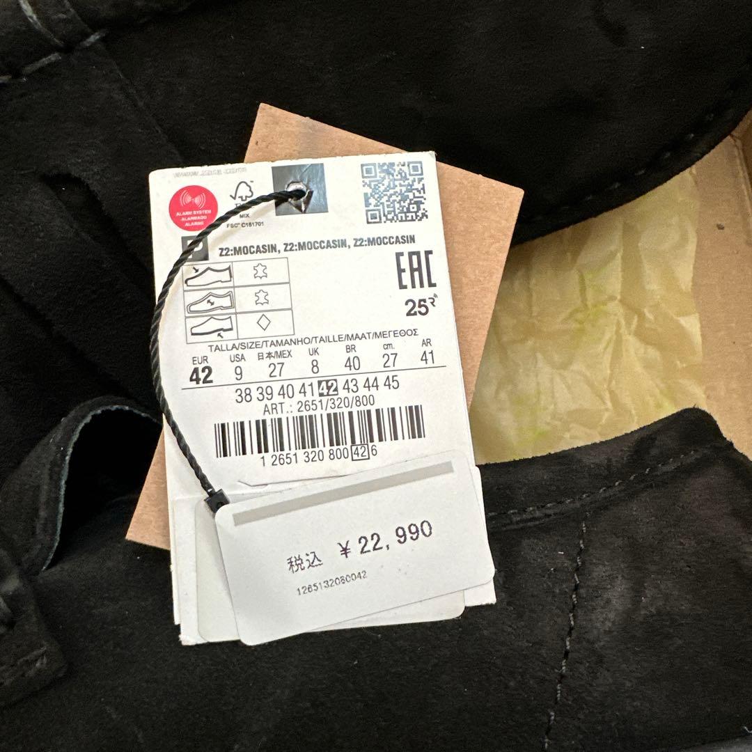 【新品未使用】CLARKS® × ZARA レザーローファー ブラック 42