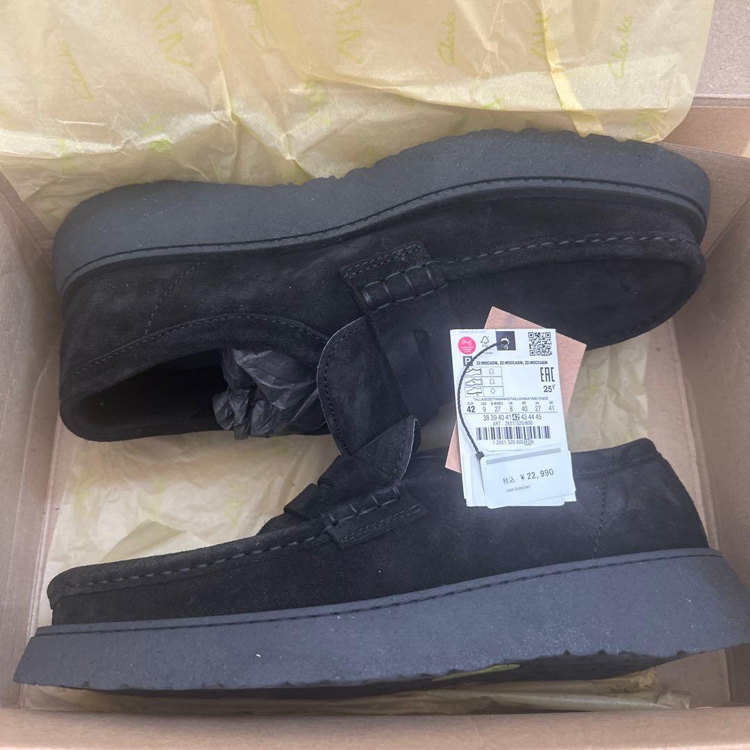 【新品未使用】CLARKS® × ZARA レザーローファー ブラック 42