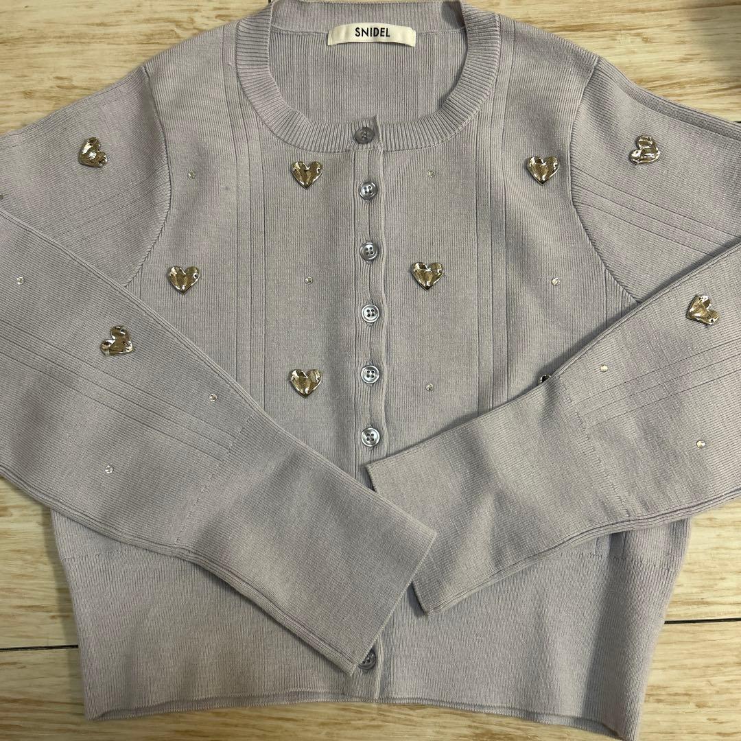 SNIDEL ハートニットカーディガン