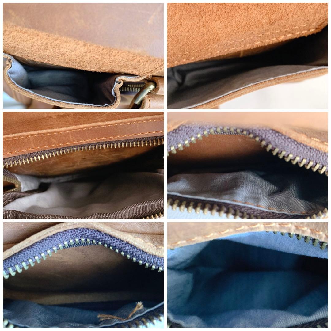 【USED】 本革 3Way ショルダーハンドバッグ レザー 茶