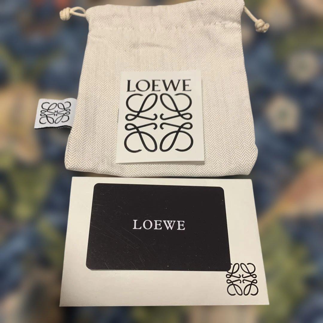 【美品】ロエベアナグラムバーティカルウォレット