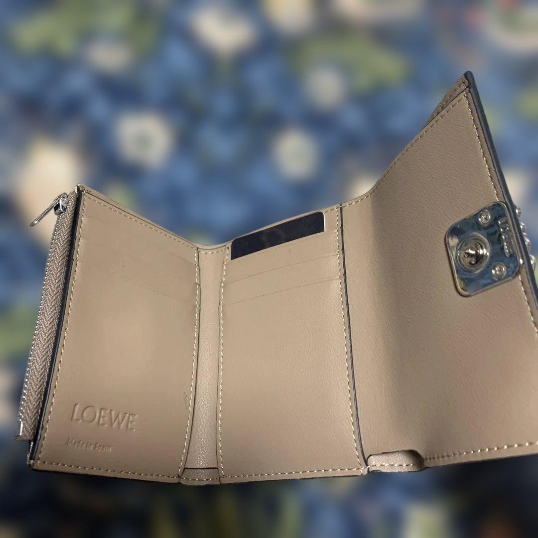 【美品】ロエベアナグラムバーティカルウォレット