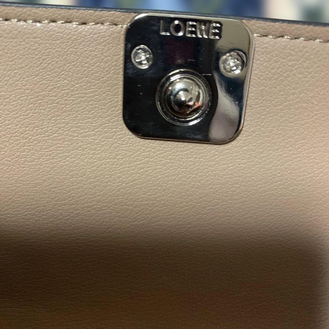 【美品】ロエベアナグラムバーティカルウォレット