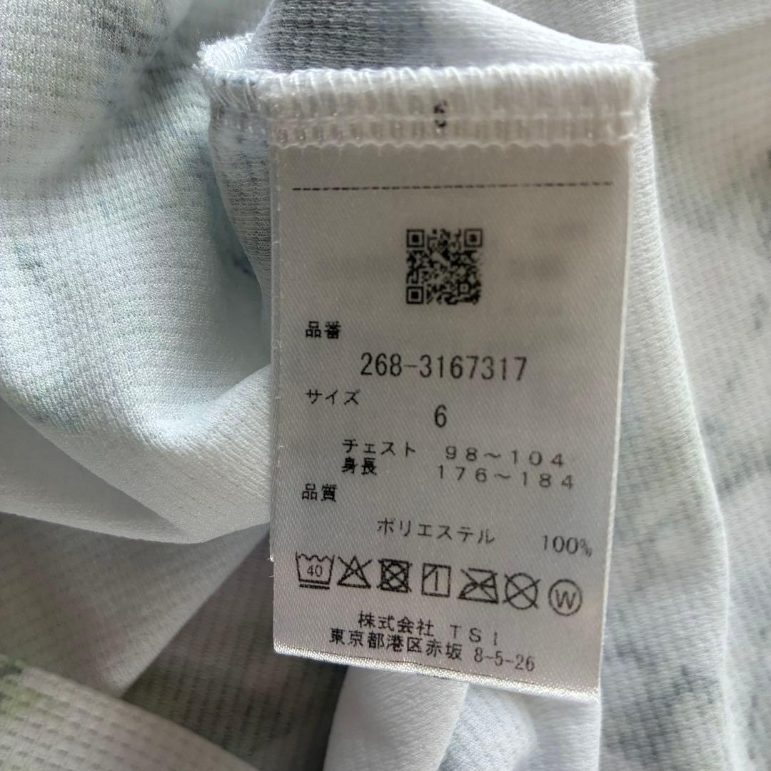 PEALY GATES 人気PGG×大理石デザイン 半袖ポロシャツ サイズ6