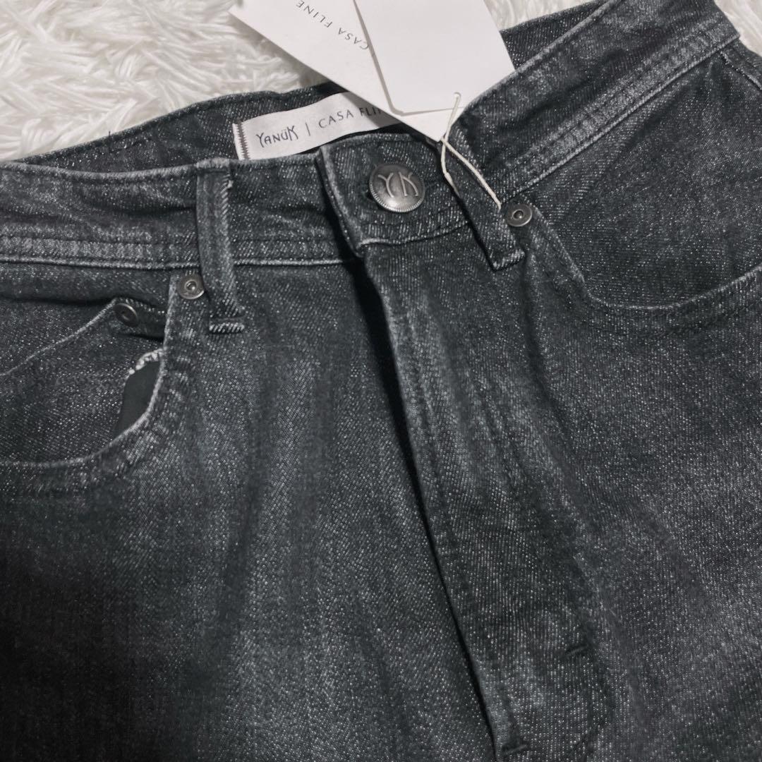 新品 YANUK × CASA FLINE センタープレスストレートデニム 23