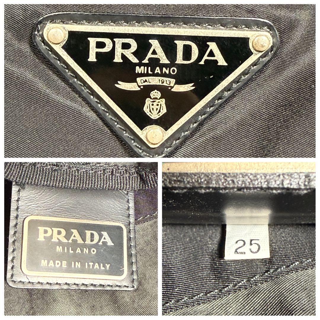 PRADA プラダ ナイロン ボストンバッグ 大容量 トラベル 三角ロゴ 黒