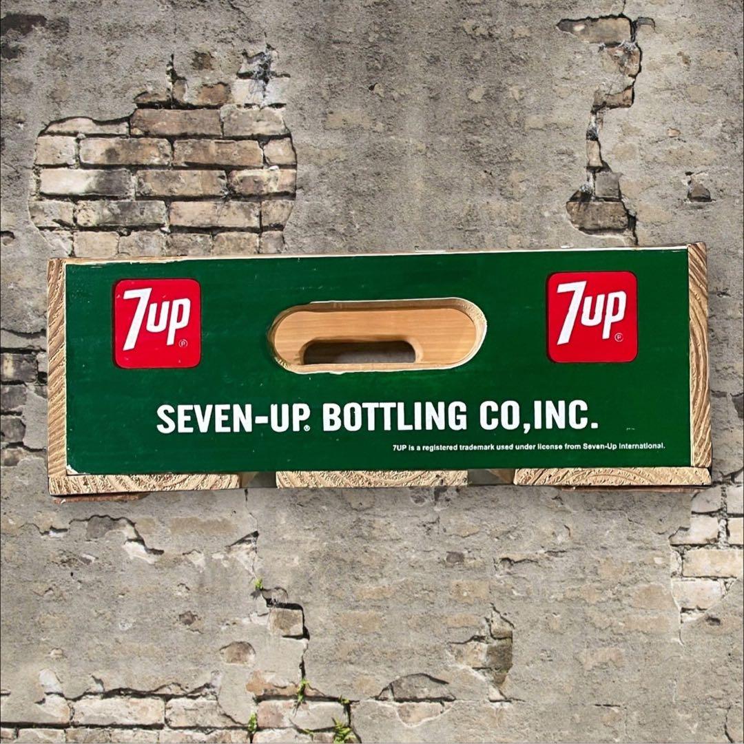 ドリンクケース木箱復刻 インテリアガレージ　ペプシ7up ウッドボックス