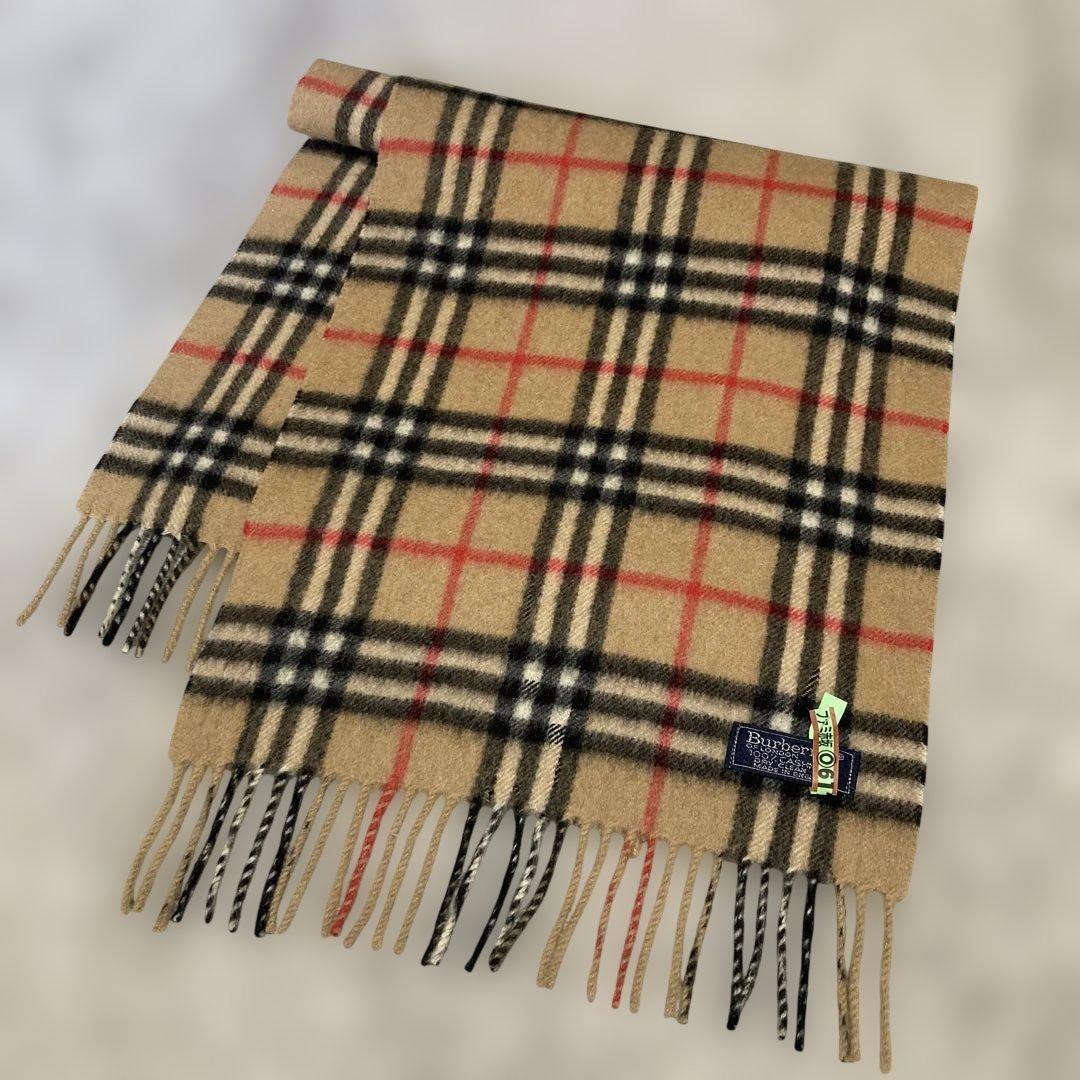 BURBERRYバーバリーズ　マフラー ★カシミヤ100%ノバチェック 英国製