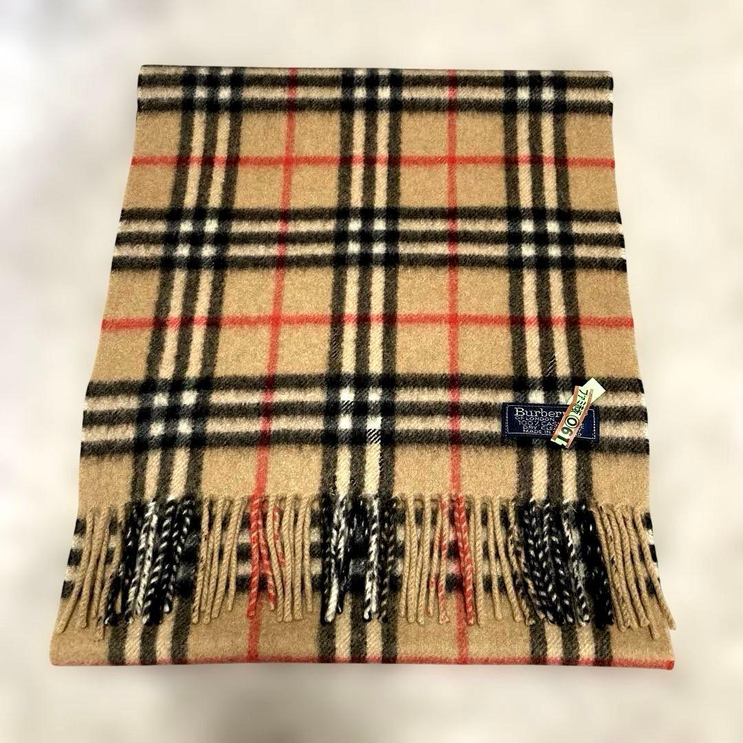 BURBERRYバーバリーズ　マフラー ★カシミヤ100%ノバチェック 英国製