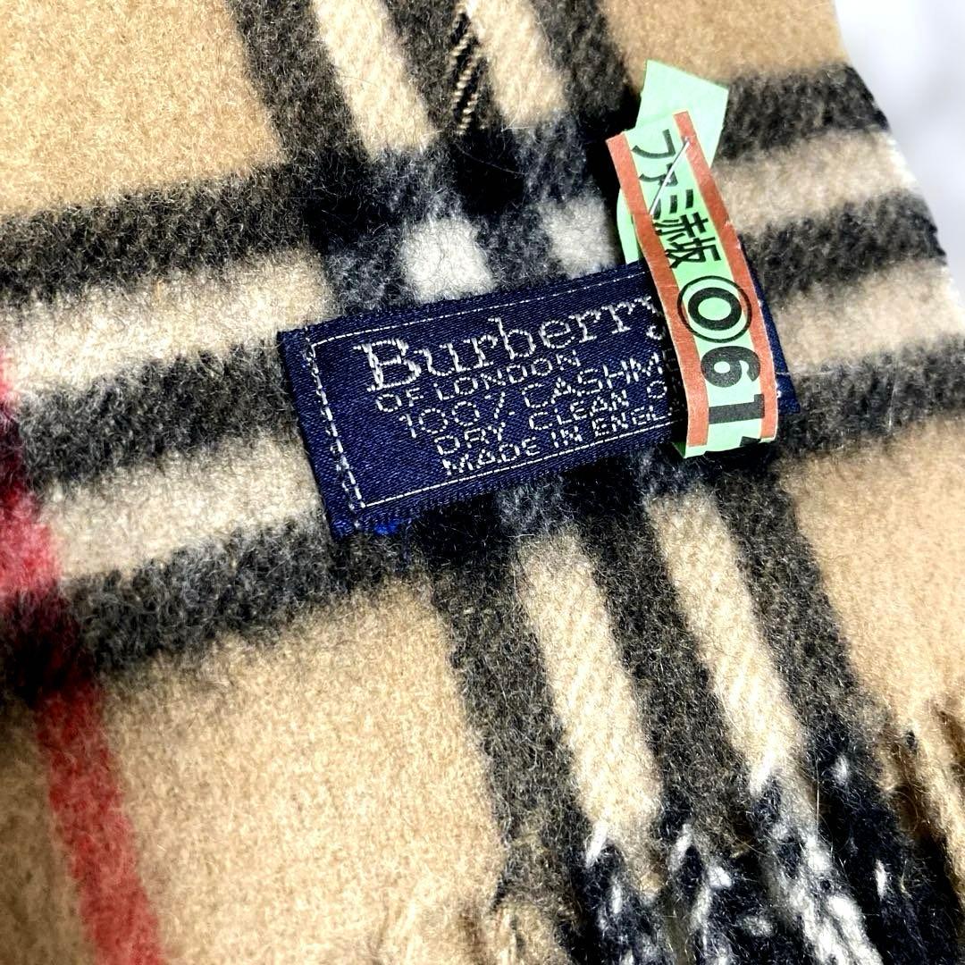BURBERRYバーバリーズ　マフラー ★カシミヤ100%ノバチェック 英国製