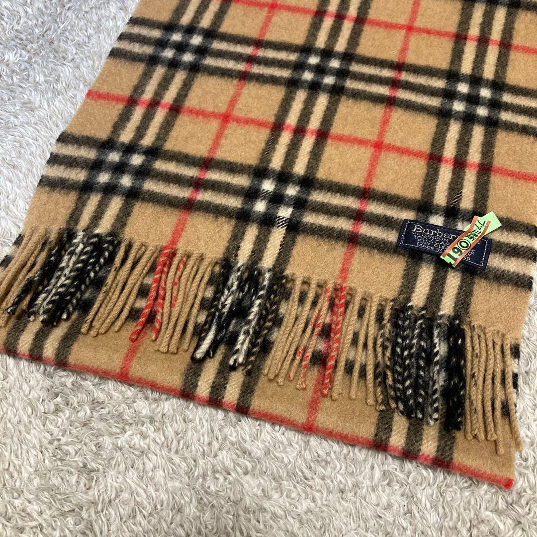 BURBERRYバーバリーズ　マフラー ★カシミヤ100%ノバチェック 英国製