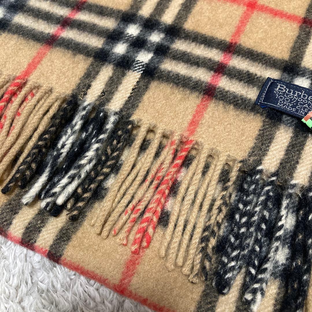 BURBERRYバーバリーズ　マフラー ★カシミヤ100%ノバチェック 英国製