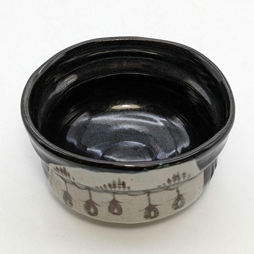佐治光太郎（光寿） 黒織部茶盌 共箱 抹茶碗 抹茶茶碗 茶道具 茶器 美濃焼