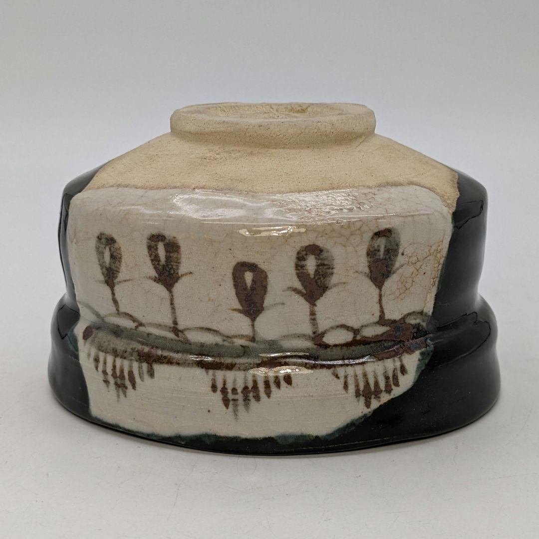 佐治光太郎（光寿） 黒織部茶盌 共箱 抹茶碗 抹茶茶碗 茶道具 茶器 美濃焼