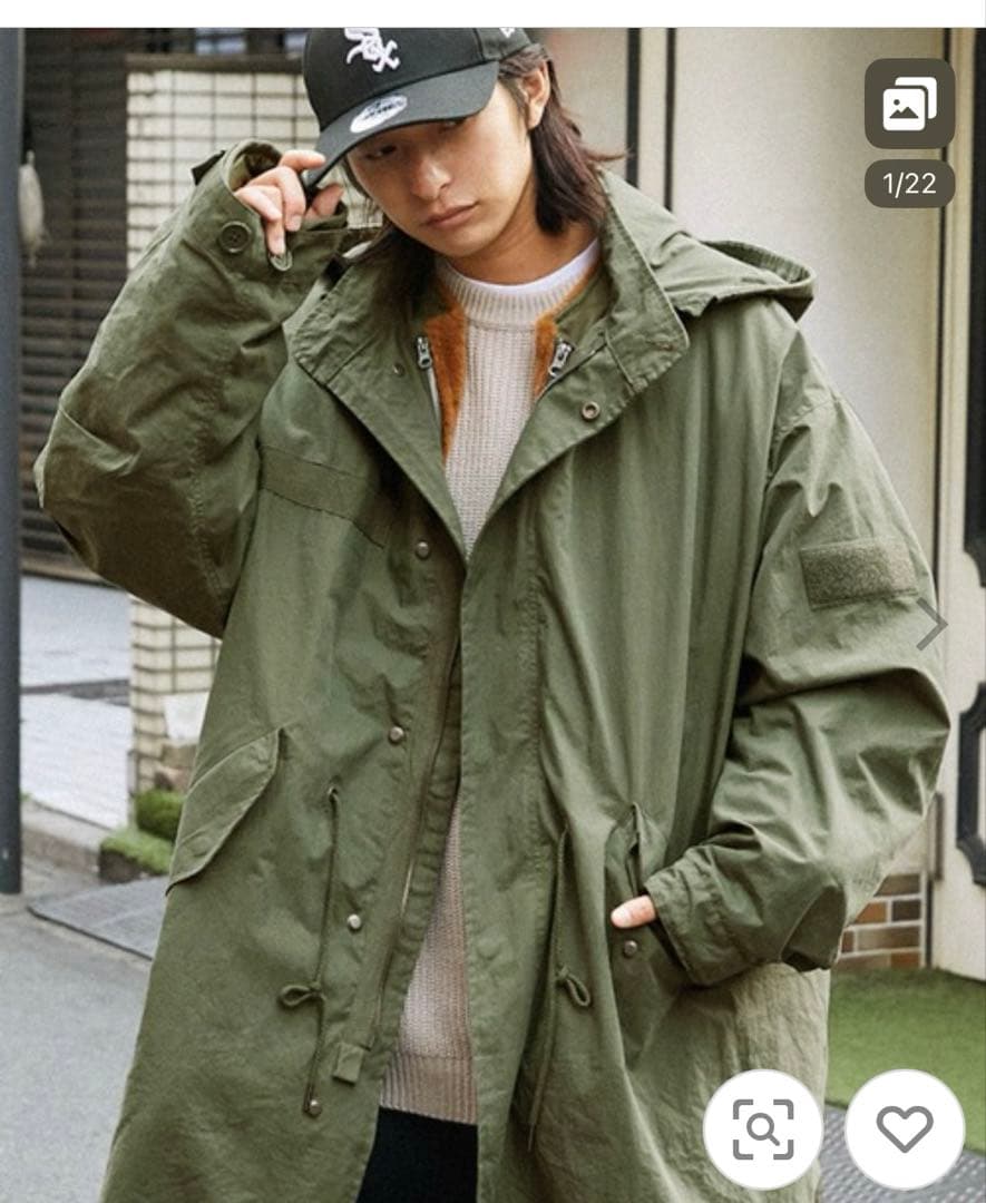【MONO-MART】ファー切替ライナービッグシルエット M-65 モッズコート