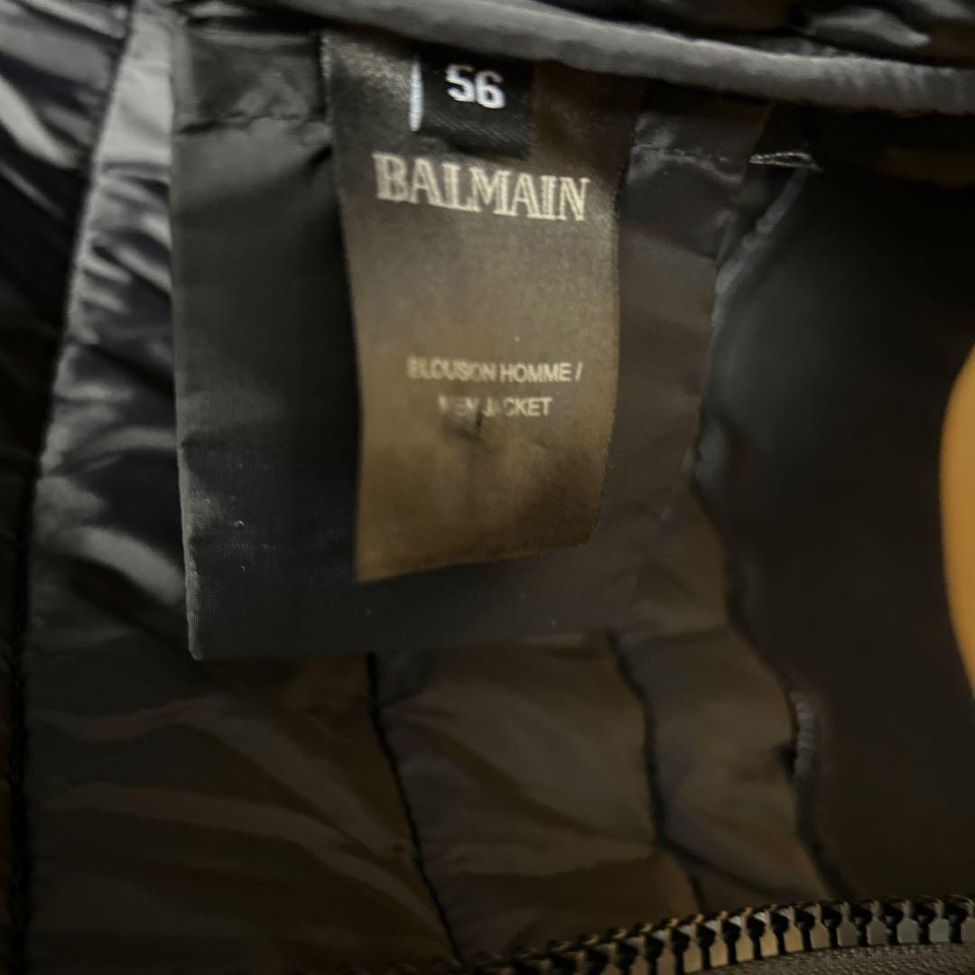 BALMAIN ブラック ジップアップパーカー
