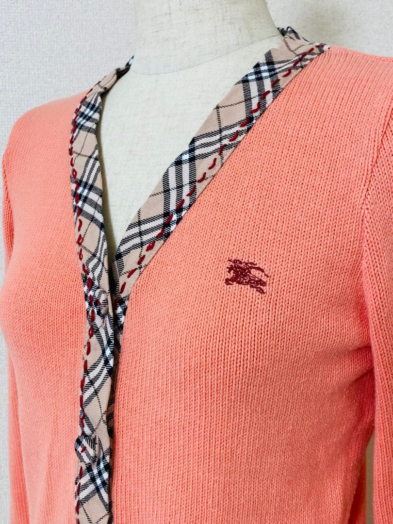 9571. BURBERRY BLUE LABEL ノバチェック カーディガン