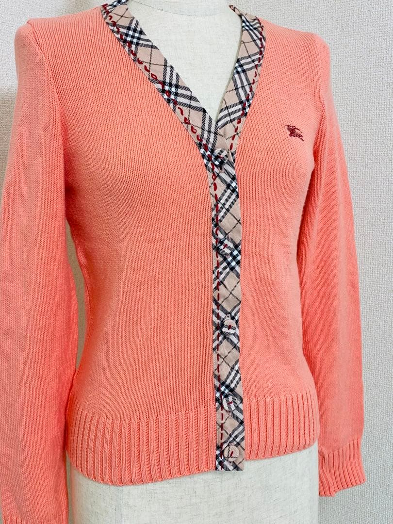 9571. BURBERRY BLUE LABEL ノバチェック カーディガン