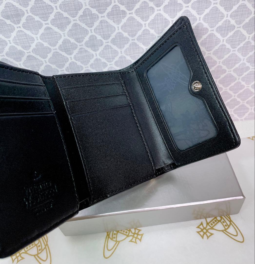 【☆内柄も素敵☆】Vivienne Westwood 三折財布 マットブラック